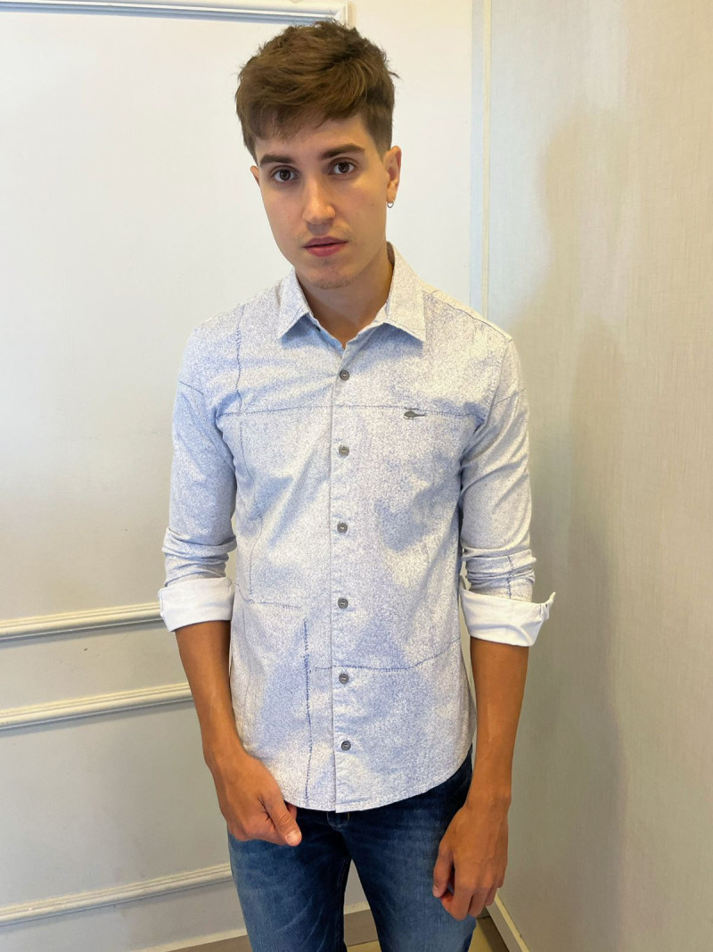 Camisa Sallo Manga Longa Camisa Social Masculino Nova Face