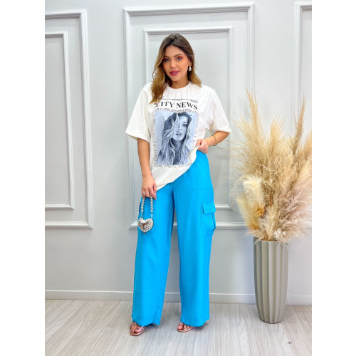 Vestido camisetão city news off